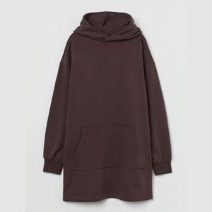 NWT H&M Brown Oversized Sweatshirt Dress Medium